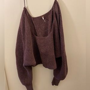 Free People Oversized cropped sweater